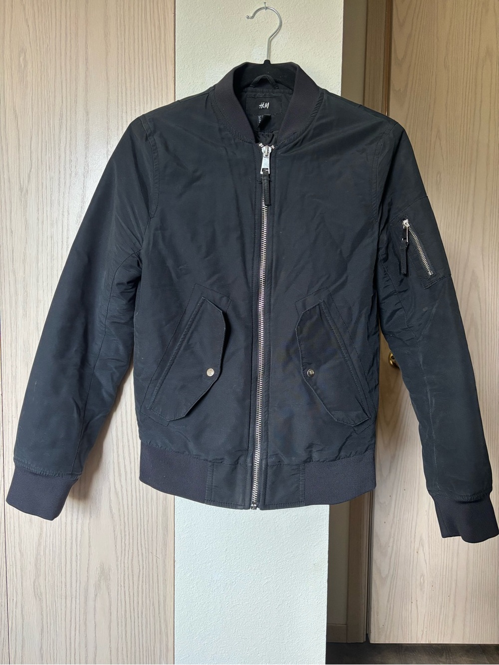 H&M Men's Black Bomber Jacket